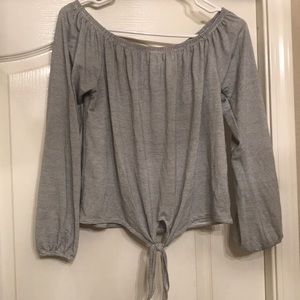 Long sleeve, off the shoulder top